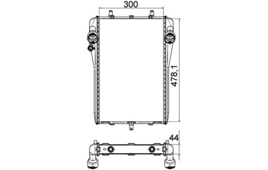 Radiator, engine cooling PREMIUM LINE, Image 2