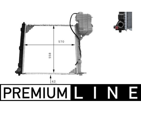 Radiator, engine cooling PREMIUM LINE