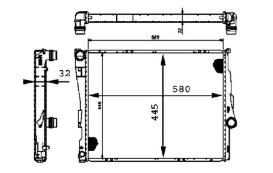 Radiator, engine cooling PREMIUM LINE, Image 2