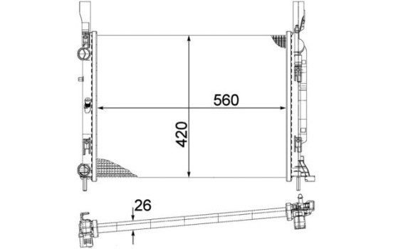 Radiator, engine cooling PREMIUM LINE, Image 2