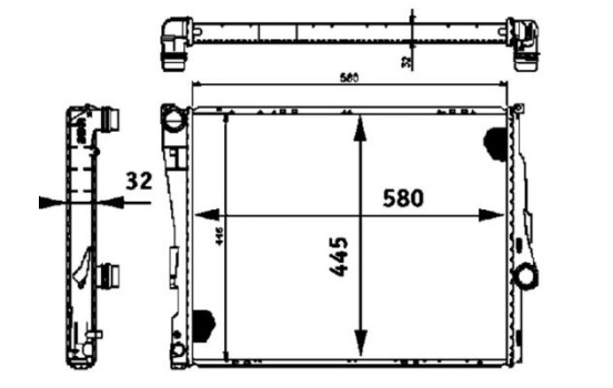 Radiator, engine cooling PREMIUM LINE, Image 4