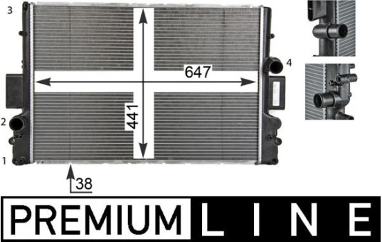 Radiator, engine cooling PREMIUM LINE