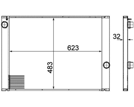 Radiator, engine cooling PREMIUM LINE