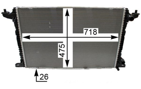 Radiator, engine cooling PREMIUM LINE, Image 2