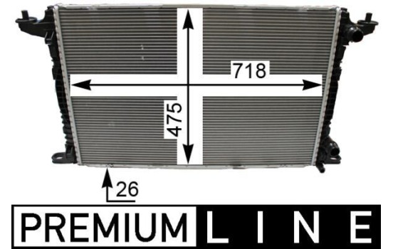 Radiator, engine cooling PREMIUM LINE, Image 3