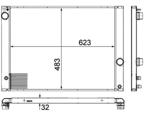 Radiator, engine cooling PREMIUM LINE