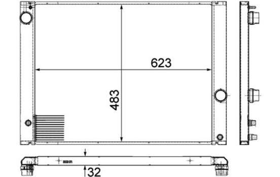 Radiator, engine cooling PREMIUM LINE