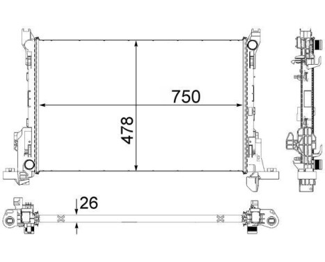 Radiator, engine cooling PREMIUM LINE