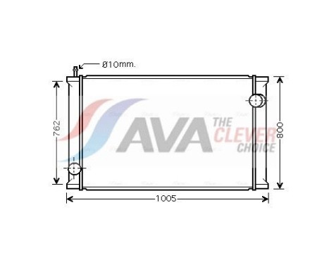Radiator, engine cooling RE2021 Ava Quality Cooling
