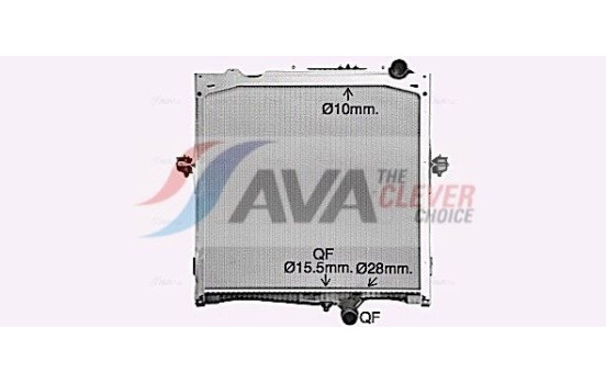 Radiator, engine cooling RE2132 Ava Quality Cooling, Image 3