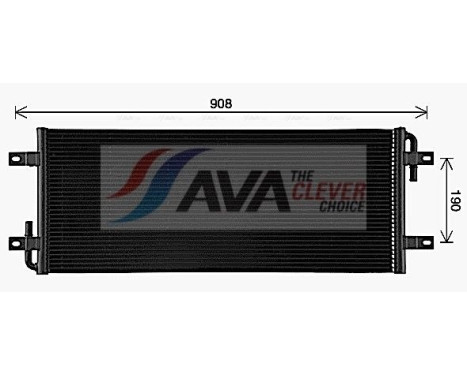Radiator, engine cooling RE2145 Ava Quality Cooling, Image 3