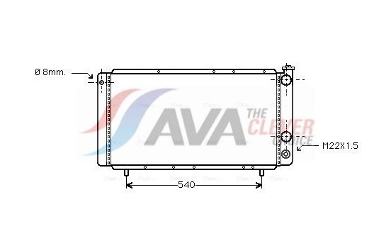Radiator, engine cooling RT2025 Ava Quality Cooling