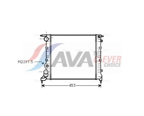 Radiator, engine cooling RT2121 Ava Quality Cooling