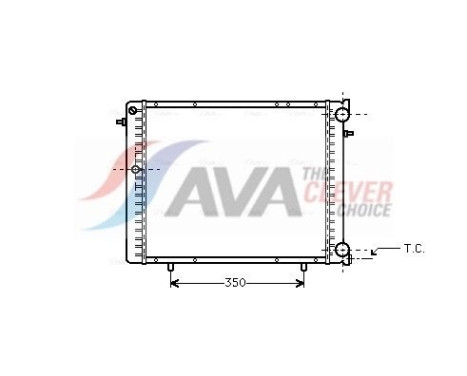 Radiator, engine cooling RT2125 Ava Quality Cooling