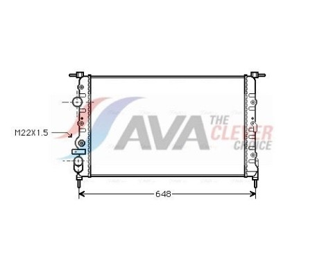 Radiator, engine cooling RT2198 Ava Quality Cooling