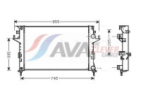 Radiator, engine cooling RT2291 Ava Quality Cooling