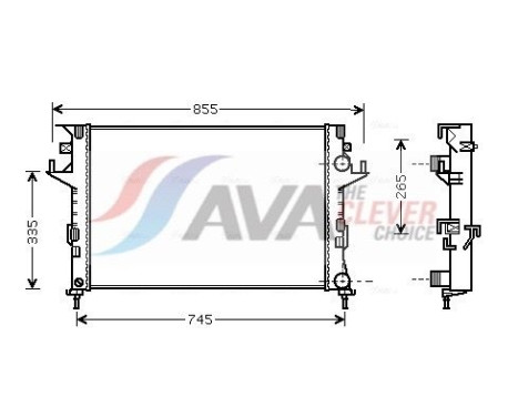 Radiator, engine cooling RT2291 Ava Quality Cooling