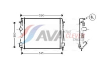 Radiator, engine cooling RT2309 Ava Quality Cooling