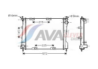 Radiator, engine cooling RT2371 Ava Quality Cooling