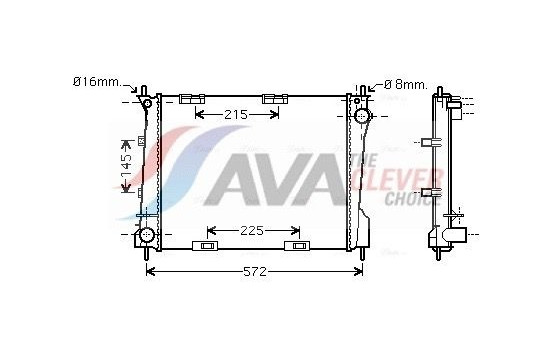 Radiator, engine cooling RT2371 Ava Quality Cooling