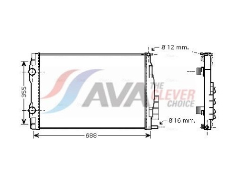 Radiator, engine cooling RT2387 Ava Quality Cooling