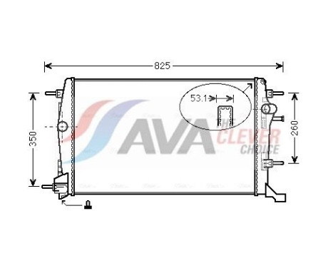 Radiator, engine cooling RT2414 Ava Quality Cooling