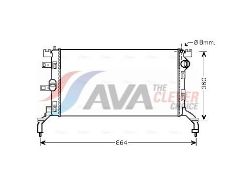 Radiator, engine cooling RT2415 Ava Quality Cooling