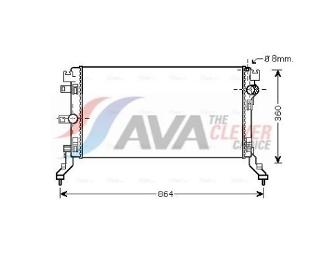 Radiator, engine cooling RT2418 Ava Quality Cooling