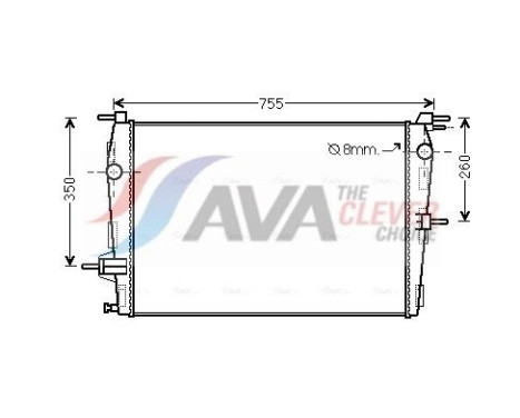 Radiator, engine cooling RT2458 Ava Quality Cooling