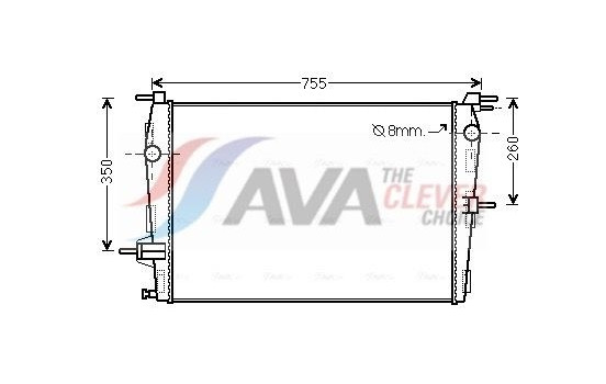 Radiator, engine cooling RT2458 Ava Quality Cooling