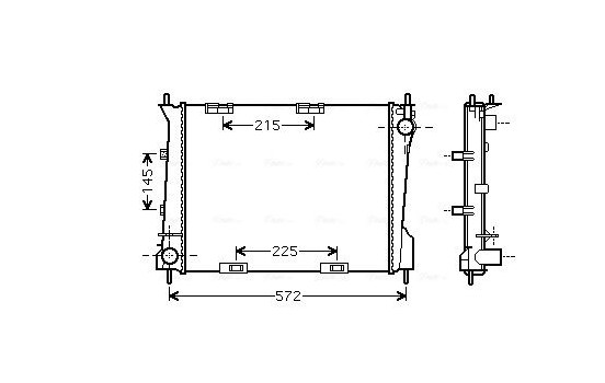 Radiator, engine cooling RT2554 Ava Quality Cooling