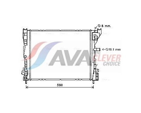 Radiator, engine cooling RT2608 Ava Quality Cooling
