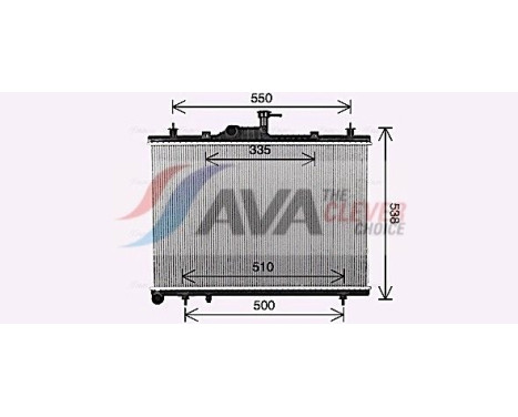 Radiator, engine cooling RT2650 Ava Quality Cooling, Image 2