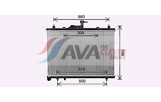 Radiator, engine cooling RT2650 Ava Quality Cooling, Image 2