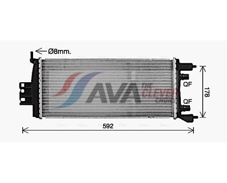 Radiator, engine cooling RT2681 Ava Quality Cooling