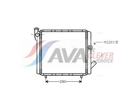 Radiator, engine cooling RTA2070 Ava Quality Cooling