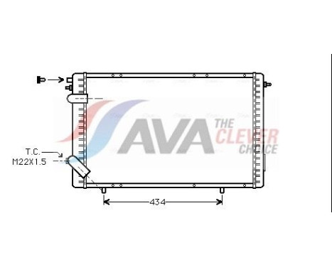 Radiator, engine cooling RTA2126 Ava Quality Cooling