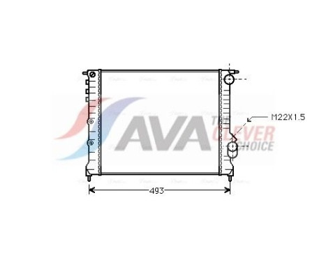 Radiator, engine cooling RTA2133 Ava Quality Cooling