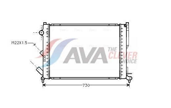 Radiator, engine cooling RTA2165 Ava Quality Cooling