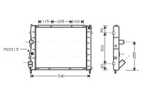 Radiator, engine cooling RTA2174 Ava Quality Cooling