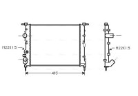 Radiator, engine cooling RTA2197 Ava Quality Cooling