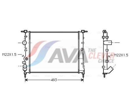 Radiator, engine cooling RTA2197 Ava Quality Cooling