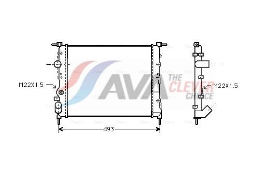 Radiator, engine cooling RTA2197 Ava Quality Cooling
