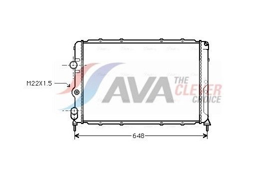Radiator, engine cooling RTA2199 Ava Quality Cooling