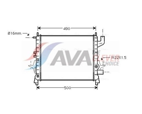 Radiator, engine cooling RTA2262 Ava Quality Cooling