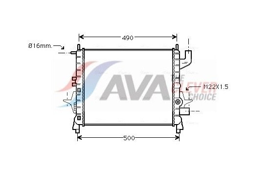Radiator, engine cooling RTA2262 Ava Quality Cooling