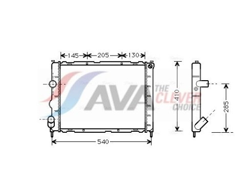Radiator, engine cooling RTA2267 Ava Quality Cooling