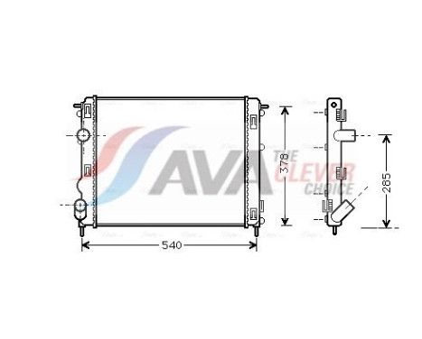 Radiator, engine cooling RTA2270 Ava Quality Cooling