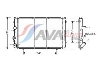 Radiator, engine cooling RTA2274 Ava Quality Cooling