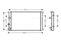 Radiator, engine cooling RTA2276 Ava Quality Cooling